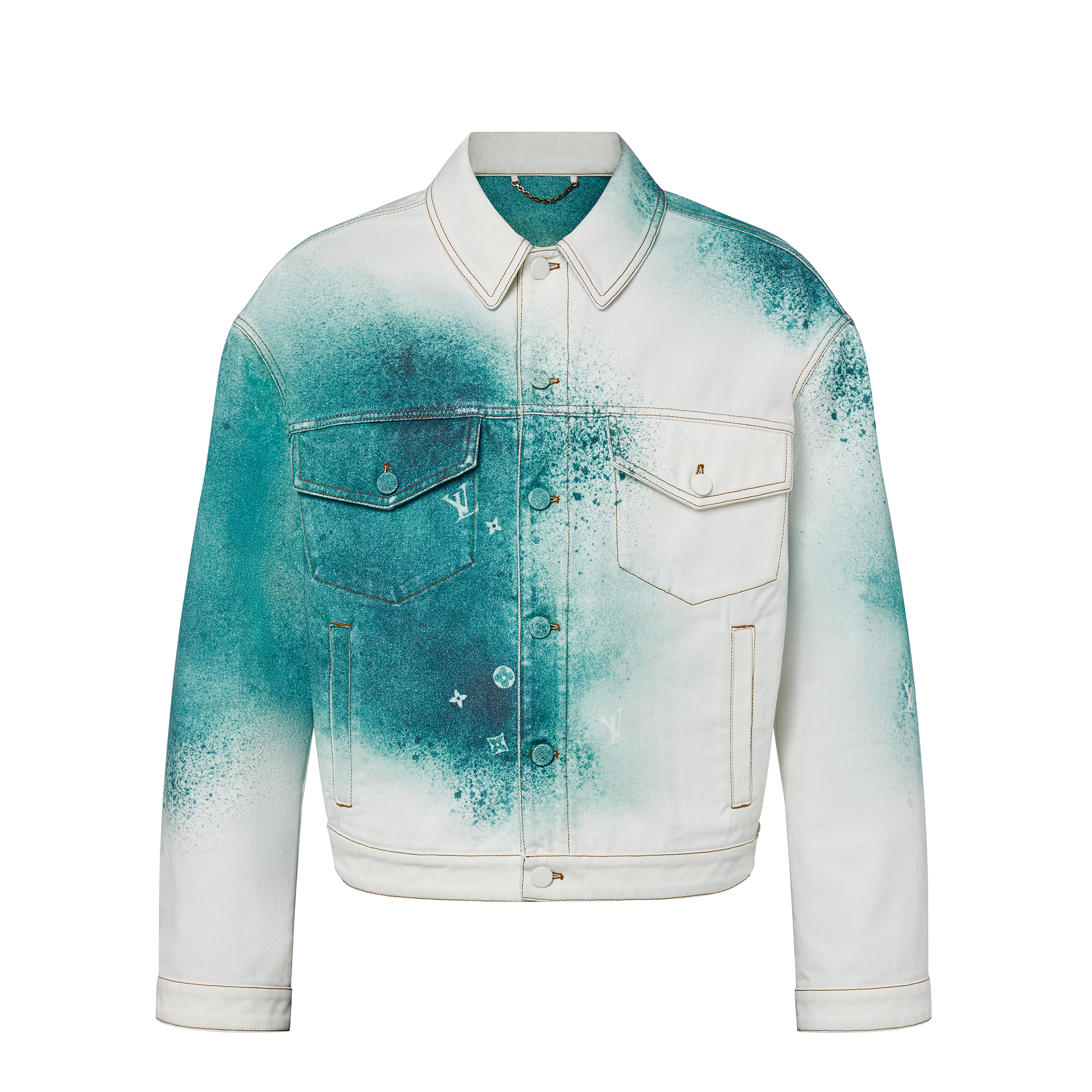 Veste en denim LV Spray Pr t porter de luxe Homme 1AAVCN